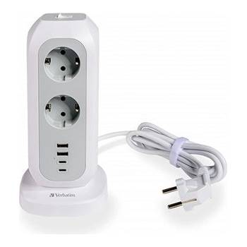 Verbatim 49547 зарядна станция, гнездо, бял (49547)