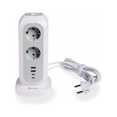 Verbatim 49547 зарядна станция, гнездо, бял (49547)