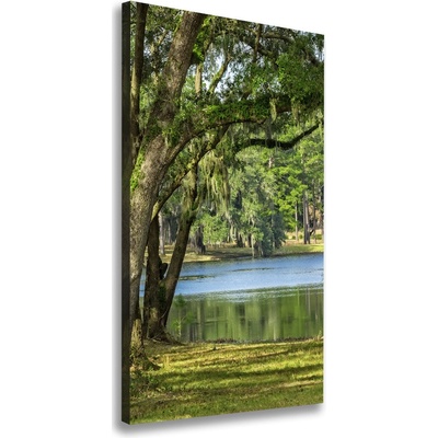 Vertikálny foto obraz na plátne Jazero v parku 50x100 cm