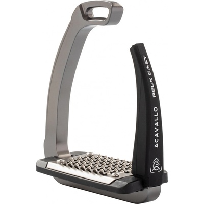 ACAVALLO Třmeny bezpečnostní Rel-X EASY 180° titanium 12,5 cm