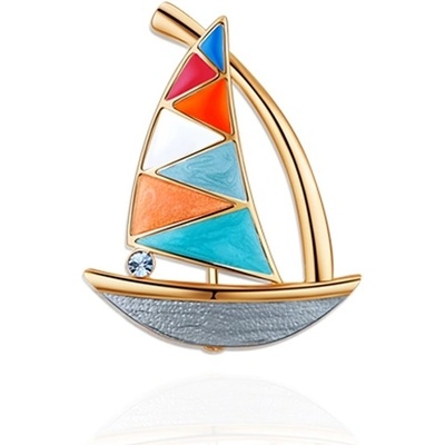 Éternelle brož se zirkonem Barca Gold B7022-BR12348 Barevná/více barev