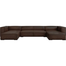 Windsor & Co Sofas kožená rohová pohovka do U Madame Tmavo hnedá