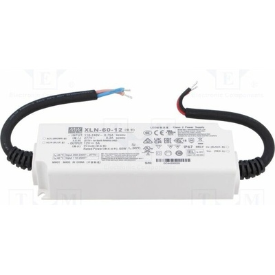 MEAN WELL XLN-60-12 Napájecí zdroj: spínaný; LED; 60W; 12VDC; 0÷5A; 110÷305VAC; IP67