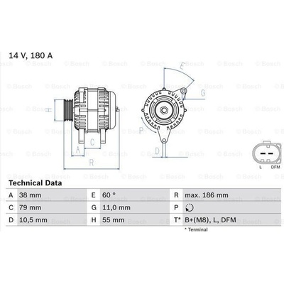 Alternátor BOSCH 0 986 084 140
