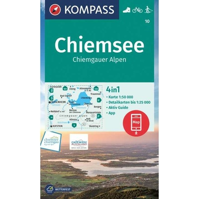 Chiemsee, Chiemgauer Alpen (Kompass - 10) - turistická mapa