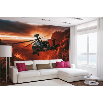 DIMEX ART Самозалепваща се флизелинова фототапета американски хеликоптер 375 x 250 см