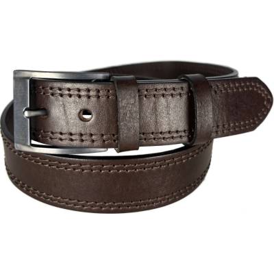 Penny Belts Kožený opasek F7-2-40 tmavě hnědý
