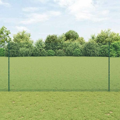 vidaXL Svařovaná drátěná plotovina s tyčkami 25 x 1,6 m Zelená