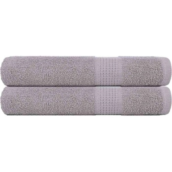 vidaXL Кърпи 2 бр сиви 100x200 см 360 gsm 100% памук (136842)