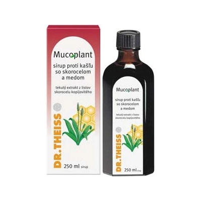 Mucoplant Sirup proti kašľu so skorocelom a medom sir (fľ.skl.hnedá) 1x 250 ml