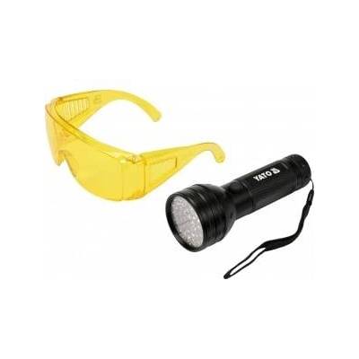 TOYA UV 51 LED Flashlight 3 x 1.5V + Glasses (YT-08581)