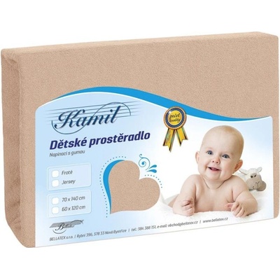 Bellatex prostěradlo froté béžové 70x140