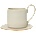 ferm LIVING Flow Чаша с чинийка, екрю, 2 бр (1104271929)