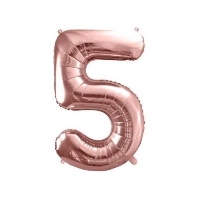 Balón fóliový 86cm číslo 5 ružové zlato