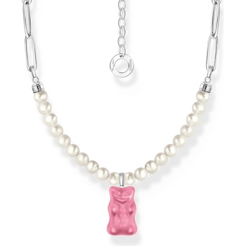 Thomas Sabo KE2207-082-9-L45V Link Chain with Pearls and pink Gold Bears Pendant 40-45 cm Ladies, Жени