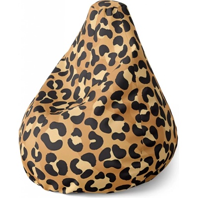 Sablio Sedací vak Pear Gepardí vzor Sablio 70 x 95 x 15 cm