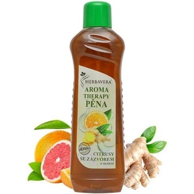 Herbavera Aromatherapy citrusy se zázvorem a medem pěna do koupele 1000 ml