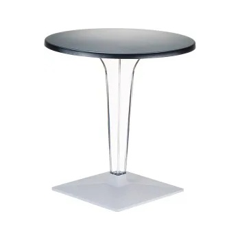 Siesta Exclusive SI-Маса с верзалитен кръгъл плот Ø70xh73cm ICE ЧЕРНА/БЯЛА (014262)