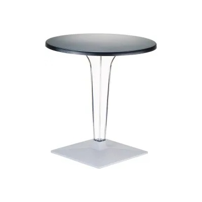 Siesta Exclusive SI-Маса с верзалитен кръгъл плот Ø70xh73cm ICE ЧЕРНА/БЯЛА (014262)