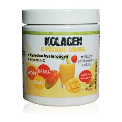 Kolagen s příchutí MANGO + Kyselina Hyaluronová + vitamín C 140 g
