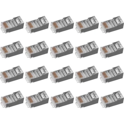 EMOS Konektor RJ45 pro FTP kabel (drát) CAT5E, 20ks 70633 1821100100 – Hledejceny.cz