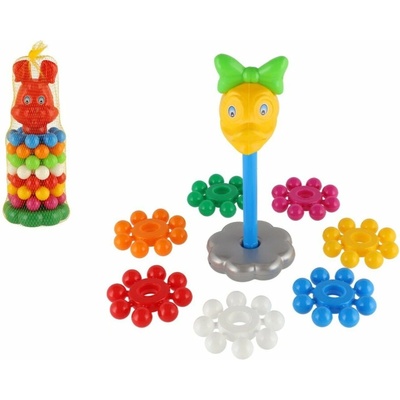Teddies Skládanka pyramida s kroužky