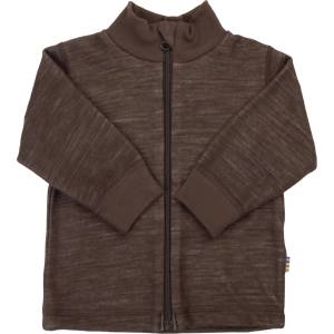 Joha Детско вълнено яке Joha Kid's Cardigan with Collar and Zip Merino jacket - Dark Brown - размер 100 (703-7034-0315)
