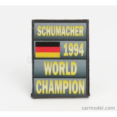 Cartrix Accessories F1 World Champion Plate Pit Board Benetton B194 Ford Mild Seven N 5 Season 1994 Michael Schumacher Šedá Černá Žlutá 1:43