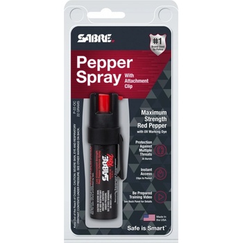Sabre Red Obranný sprej Compact s klipem Černá