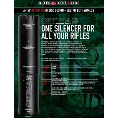 A-TEC OPTIMA 50 pro ráže do .30" na závit 1/2"-28 UNEF