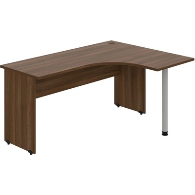 OFFICE PRO s.r.o. HOBIS kancelársky stôl pracovný tvarový, ergo ľavý - GE 60 L, orech