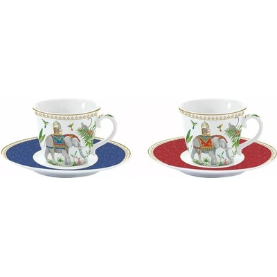 Easy Life Porcelánové šálky a podšálky Marajah 2 x 2 ks 80 ml