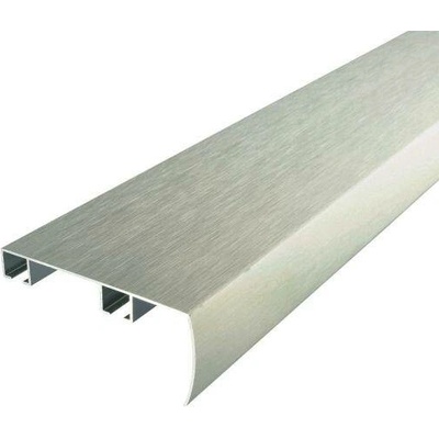 Inteza DECO stropná garnižová súprava s predným krytom kovová Strieborná, 180cm, dvojitá