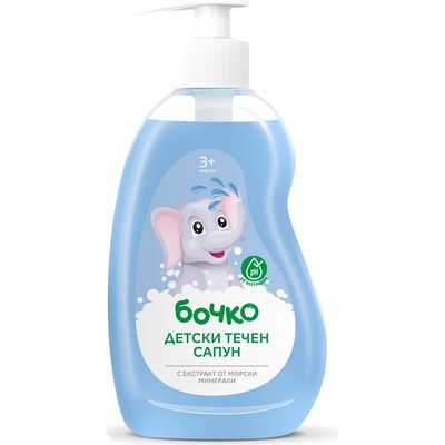 Бочко Детски течен сапун с аромат на море Бочко, 410 ml