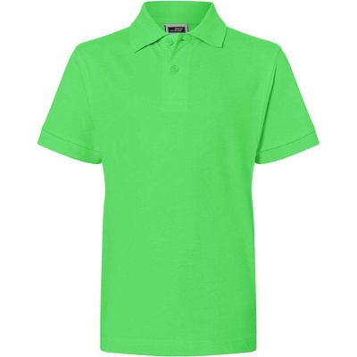 James & Nicholson JN 70K Piqué detské polo tričko zelená lime