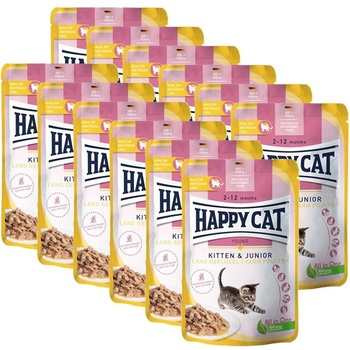 Happy Cat Консерва за котенца и юноши Земно пиле 12 x 85 г