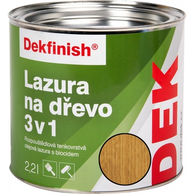 Dekfinish lazura na dřevo 3v1 2,2 l dub