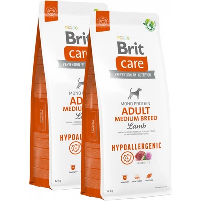 Brit Care Hypoallergenic Adult Medium Breed Lamb 2 x 12 kg