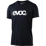 Evoc Мъжка фланелка с къс ръкав за колоездене Evoc T-Shirt Logo T-shirt - Black / White (056-3851-0213)