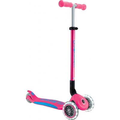 Globber Primo Foldable Plus Lights V2 Fuchsia/Sky Blue