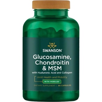 Swanson Glucosamine, Chondroitin & MSM with Hyaluronic Acid and Collagen [90 капсули]