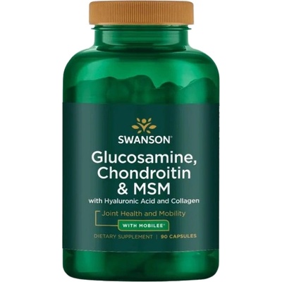 Swanson Glucosamine, Chondroitin & MSM with Hyaluronic Acid and Collagen [90 капсули]