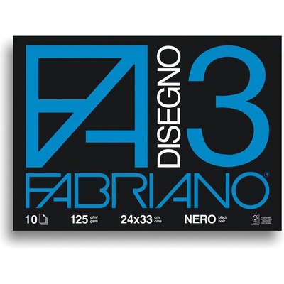Fedrigoni Блок за рисуване Disegno 3, 24 x 33 cm, 125 g/m2, ч (1575120023)