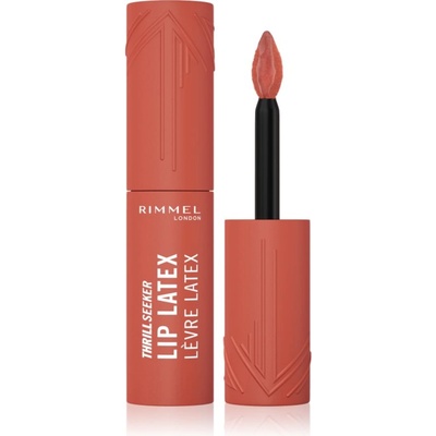 Rimmel Thrill Seeker Lip Latex течно червило цвят 200 So Peachy 6ml