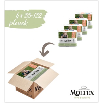 MOLTEX Pure & Nature Midi 4-9 kg 4 x 33 ks