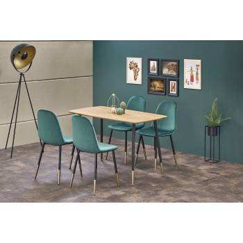 Halmar Правоъгълна маса tripolis златен дъб / черно