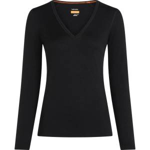 Icebreaker Дамско мериносово термобельо Icebreaker Women's Merino 200 Oasis L/S V Neck Merino base layer - Black (115-2821-0213)