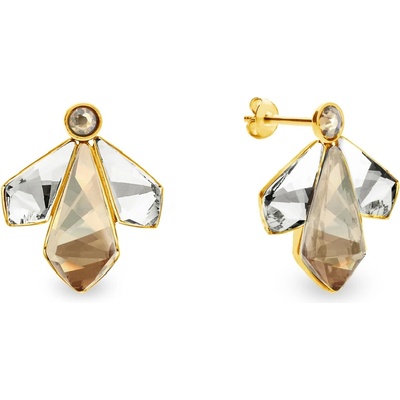 Spark zlaté se Swarovski Elements Falena KDFG47313GSC gold Shadow
