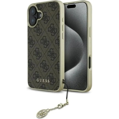 GUESS Калъф Guess 4G Charms Collection за iPhone 16 - кафяв (3666339345921)