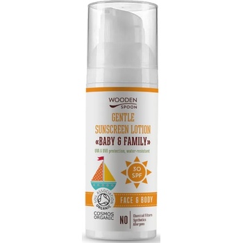 Image 1 of Wooden Spoon Био слънцезащитен лосион Wooden Spoon - Baby & Family, SPF 30, 50 ml